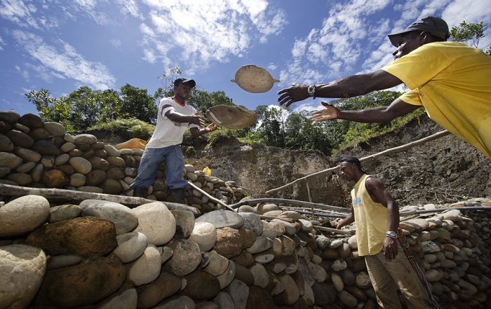 Ameriko using ecologically sensitive mining practices in the Choco region of Colombia. The beginnings of Fairtrade gold.