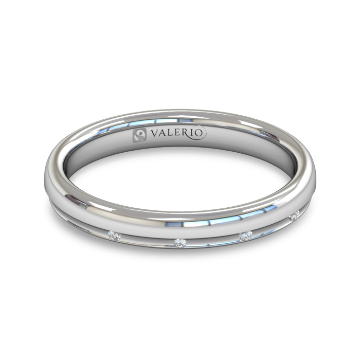 Channel Set Diamond Fairtrade White Gold Wedding Ring