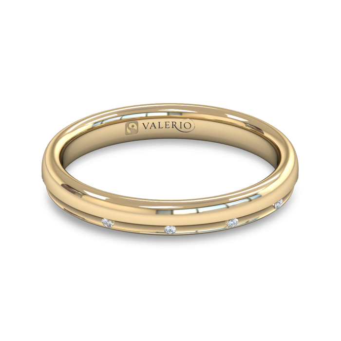 Channel Set Diamond Fairtrade Yellow Gold Wedding Ring