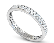 Grain set Diamond Fairtrade White Gold Eternity Ring