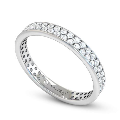Grain set Diamond Fairtrade White Gold Eternity Ring