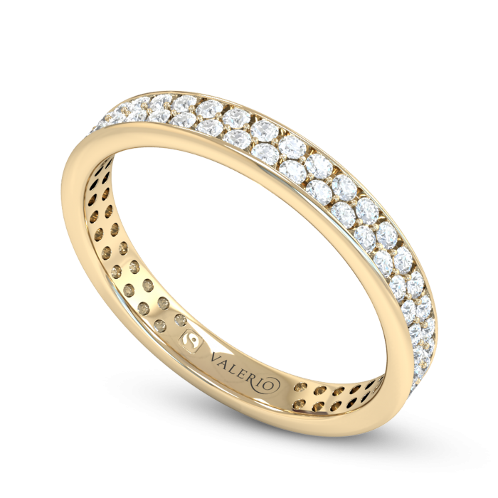 Grain set Diamond Fairtrade Yellow Gold Eternity Ring