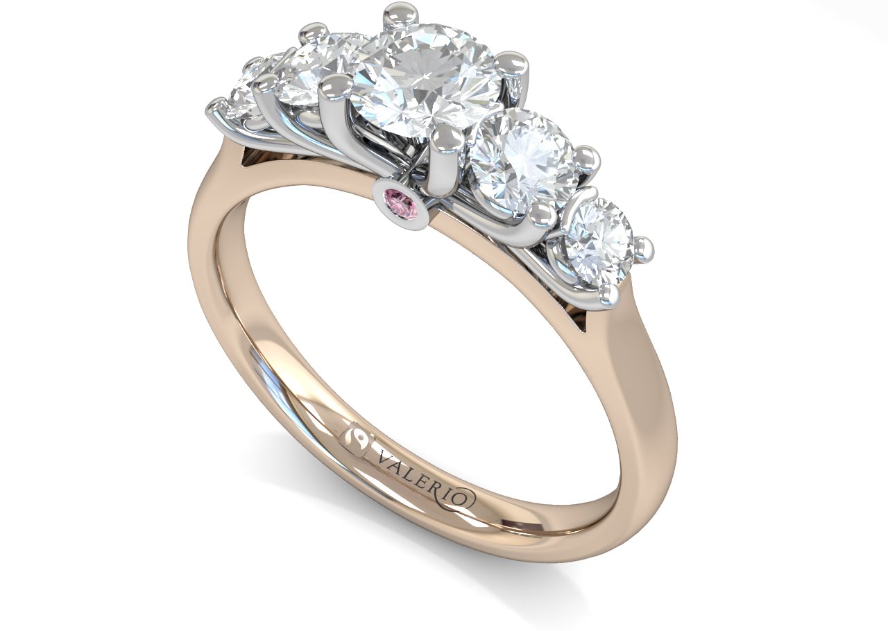 Five Stone Diamond Fairtrade Engagement Ring - Image 5