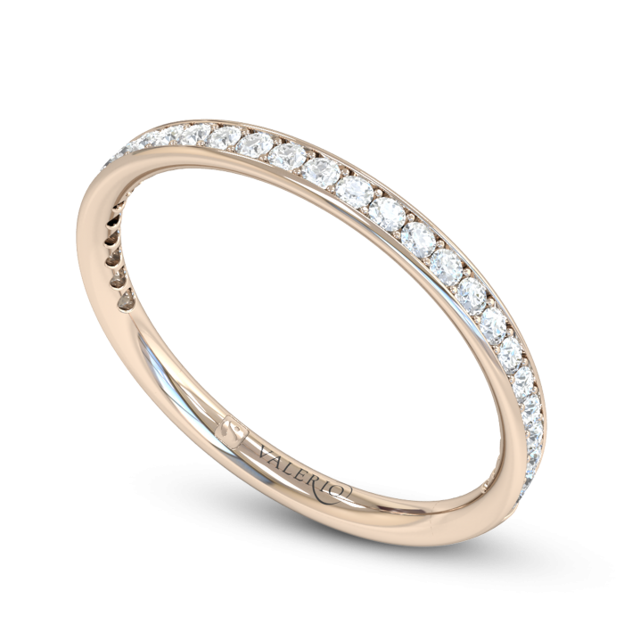 Grain Set Diamond Fairtrade Rose Gold Eternity Ring
