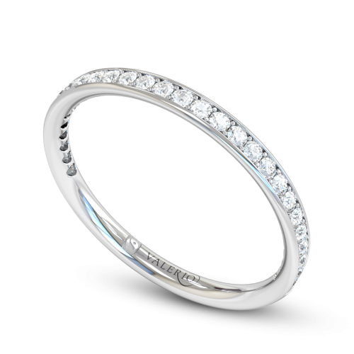 Grain Set Fairtrade White Gold Eternity Ring