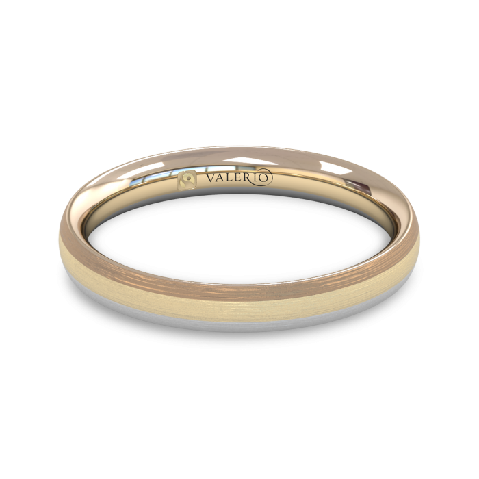 Rainbow Fairtrade Gold Wedding Ring top
