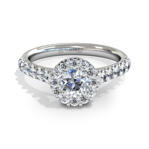 Diamond Starburst Cluster Engagement Ring