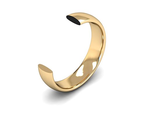 Traditional Court ( Comfort Fit ) FairTrade 18k Yellow Gold Wedding Ring With Flat Edge Cross Cut Medium.jpg