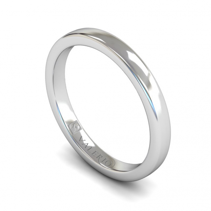 Slight Court FairTrade Gold Wedding Ring with Flat Edge