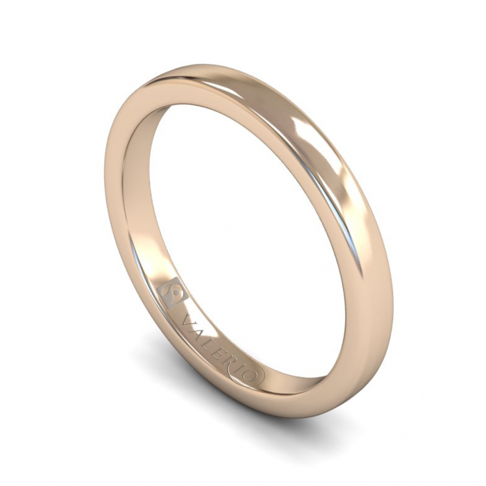 Slight Court FairTrade Gold Wedding Ring with Flat Edge
