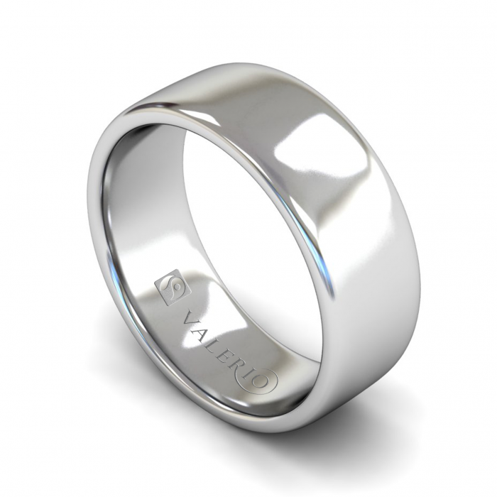 Slight Court FairTrade Gold Wedding Ring with Flat Edge