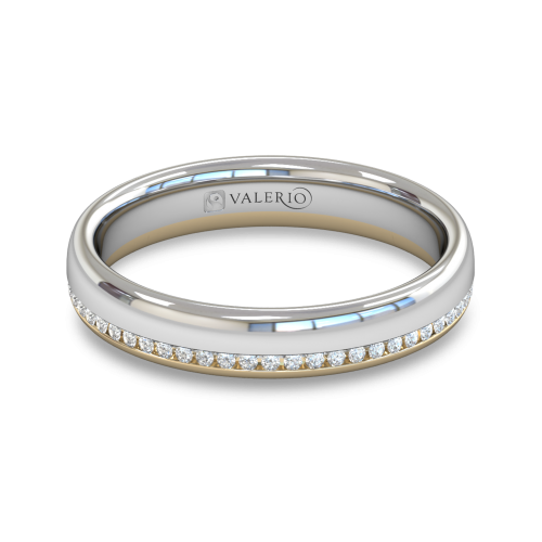 Diamond White and Yellow Fairtrade Gold Wedding Ring